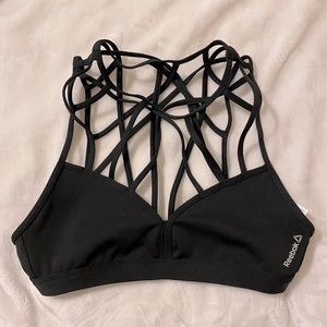 Black Reebok sports bra